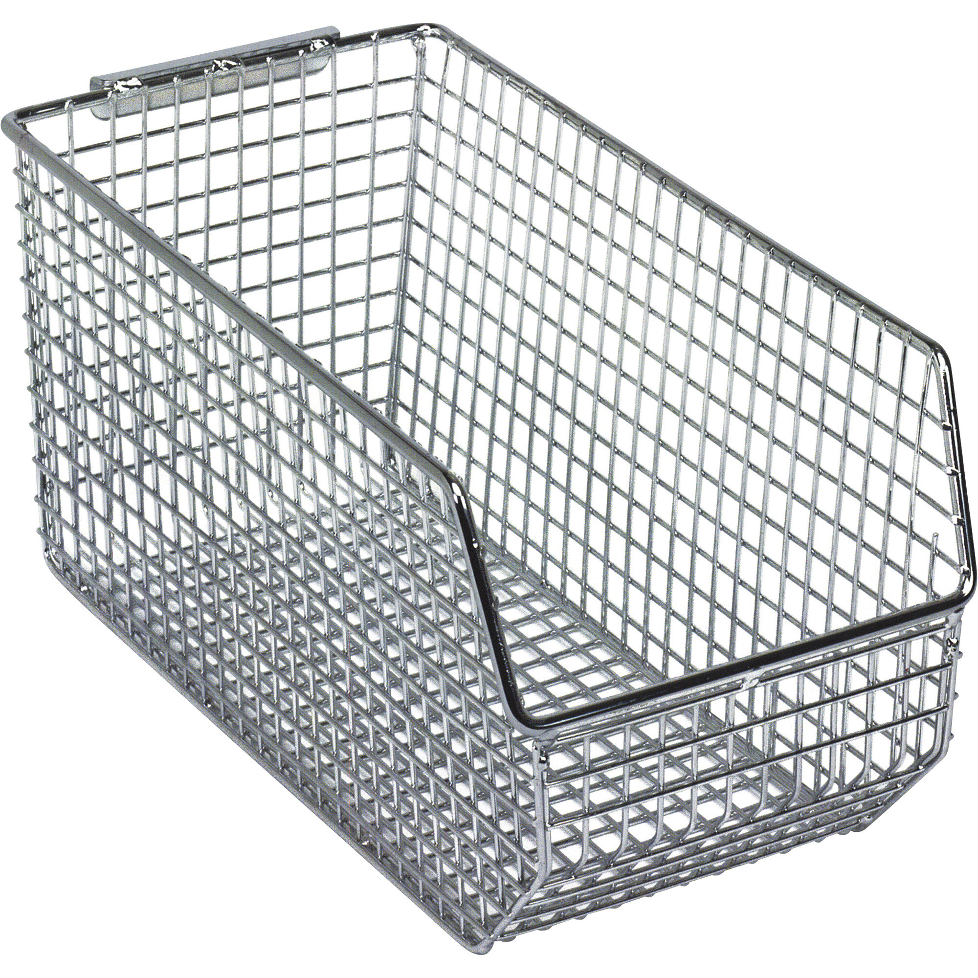 Quantum Wire Mesh Hanging/Stacking Bin,  5 1/2in.W x 10 3/4in.D x 5in.H, Pack of 10, Model# QMB530CCS